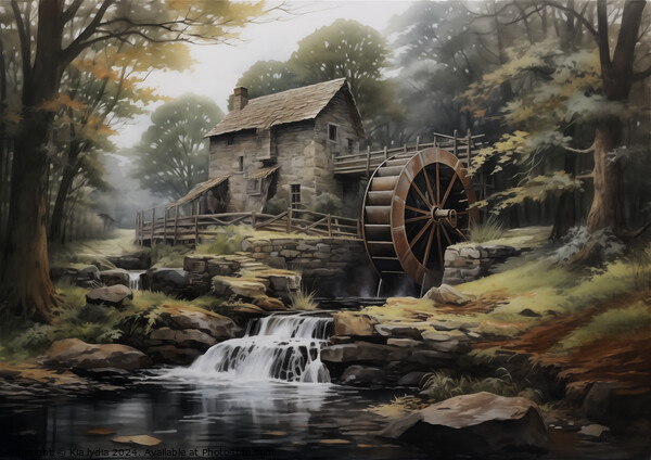 old water mill Picture Board by Kia lydia
