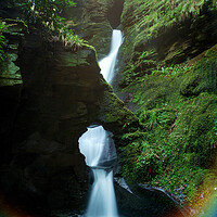 Buy canvas prints of St Nectans Glen in Cornwall by Kia lydia