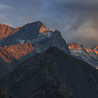 Buy canvas prints of Sunset in french alps by Dalius Baranauskas