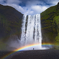 Buy canvas prints of The waterfall Skogafoss in Iceland by Dalius Baranauskas