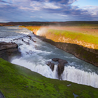 Buy canvas prints of The Icelandic waterfall Gullfoss by Dalius Baranauskas