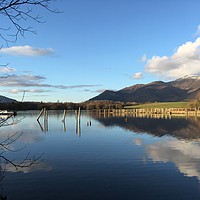 Buy canvas prints of Derwentwater and the Skiddaw Massif. by Phil Wilson