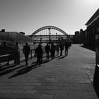 Buy canvas prints of Quayside Shadows - Newcastle upon Tyne. by Phil Wilson