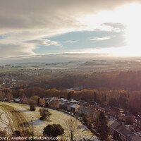 Buy canvas prints of Honley in Yorkshire from a Bird Eye View  by Beata Bronisz
