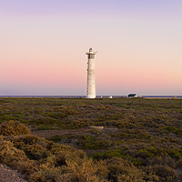 Buy canvas prints of Sunset over Lighthouse, Fuerteventura by Steven Fleck