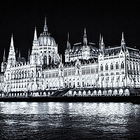 Buy canvas prints of Budapest Parliament by Night. by David Jeffery