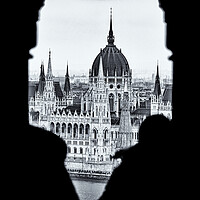 Buy canvas prints of Budapest Parliament from Castle Hill. by David Jeffery