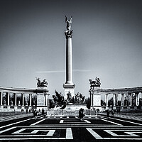 Buy canvas prints of Heroes Square, Budapest. by David Jeffery