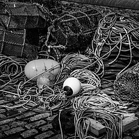 Buy canvas prints of Fishing Tackle, Arbroath Harbour. by David Jeffery