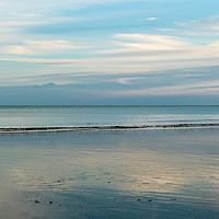 Buy canvas prints of Bridlington Beach, East Riding, Reflection 3 by Lisa Hands
