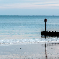 Buy canvas prints of Bridlington Beach, East Riding, Reflection 4 by Lisa Hands
