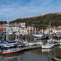 Buy canvas prints of The Old Harbour, Scarborough, North Yorkshire by Lisa Hands