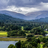 Buy canvas prints of Windermere Panorama, Cumbria by Lisa Hands