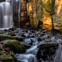 Buy canvas prints of Lumsdale Waterfall by Lisa Hands
