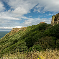 Buy canvas prints of Looking out to sea - Scarborough Castle. by Lisa Hands