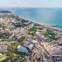 Buy canvas prints of Over Bournemouth town centre and seafront by Thomas Faull