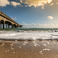 Buy canvas prints of Boscombe Pier from the beach by Thomas Faull