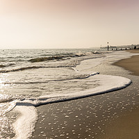 Buy canvas prints of Rolling waves on Bournemouth Beach by Thomas Faull