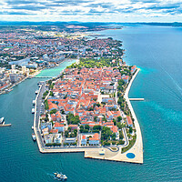 Buy canvas prints of City of Zadar aerial panoramic view by Dalibor Brlek