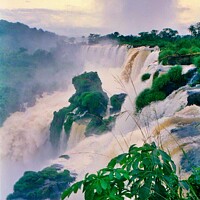 Buy canvas prints of The power of the Iguazu Falls, Brazil by Nathalie Hales