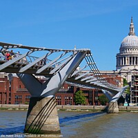 Buy canvas prints of Millennium Bridge and St Paul's Cathedral London by Nathalie Hales