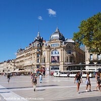 Buy canvas prints of Place de la Comedie, Montpellier by Nathalie Hales