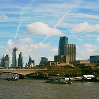 Buy canvas prints of Skyline - City of London, Southbank and Southwark by Nathalie Hales