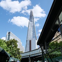 Buy canvas prints of The Shard viewed from Borough Market by Nathalie Hales