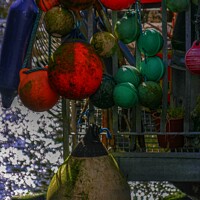 Buy canvas prints of Fisherman's Buoys by Nathalie Hales