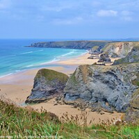 Buy canvas prints of Bedruthan Steps, Cornwall by Nathalie Hales