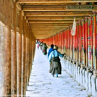 Buy canvas prints of Pilgrimage to Labrang Monastery by Nathalie Hales