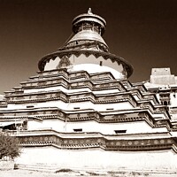 Buy canvas prints of Kumbum Stupa, Gyantse by Nathalie Hales