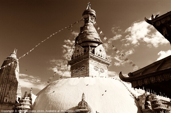 Swayambhunath Temple, Kathmandu Nepal Picture Board by Nathalie Hales