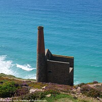 Buy canvas prints of Wheal Coates from above by Nathalie Hales