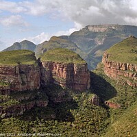 Buy canvas prints of The Three Rondavels, South Africa by Nathalie Hales