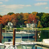 Buy canvas prints of Mystic River, New England USA by Nathalie Hales