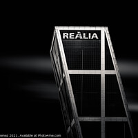 Buy canvas prints of Realia skyscraper in Plaza de Castilla Square against sky by Juan Jimenez