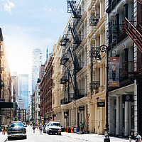 Buy canvas prints of Street Scene in Soho NYC by Juan Jimenez