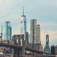 Buy canvas prints of New York City Skyline From Brooklyn by Juan Jimenez