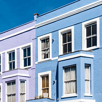 Buy canvas prints of Colorful townhouses near Portobello Road in Notting Hill, London by Juan Jimenez