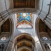 Buy canvas prints of Interior of the Madrid Cathedral Santa Maria la Real de La Almud by Juan Jimenez