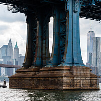 Buy canvas prints of Manhattan Bridge in New York City.  by Juan Jimenez