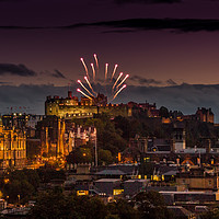 Buy canvas prints of Edinburgh Castle Fireworks by Billy Coupar