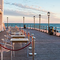 Buy canvas prints of Worthing Pier at Sunset by Debbie Payne