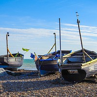 Buy canvas prints of Three little boats by Debbie Payne