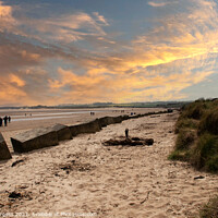 Buy canvas prints of Alnmouth Northumberland at sunsetting  by Holly Burgess