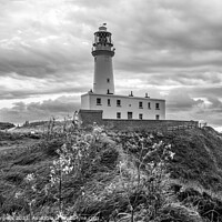 Buy canvas prints of Enigmatic Beacon: Flamborough Lighthouse in Monoch by Holly Burgess