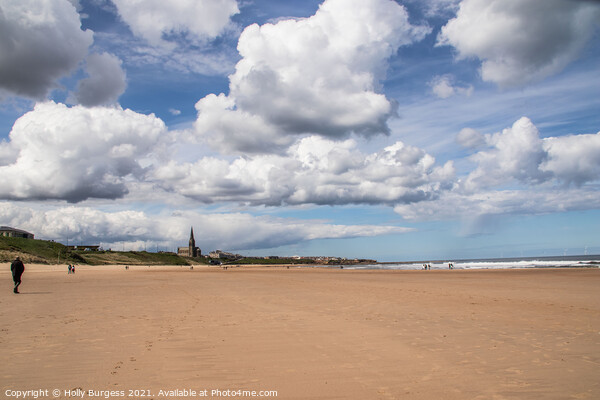 Longsands Beach: Northumberland's Golden Delight Picture Board by Holly Burgess