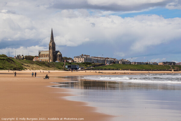 Tynemouth beach Long-sands Tyne and wear  Picture Board by Holly Burgess