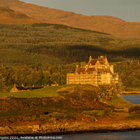 Buy canvas prints of Duart Castle Isle of Mull scotland west coast as the sun is rising,  by Holly Burgess